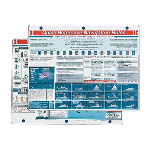 Davis 125 Navigation Rules Quick Reference Card 125