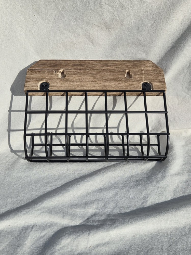 Mail Organizer Wall Mount, Rustic Mail Holder Key Holder for Wall with Hooks, Sm