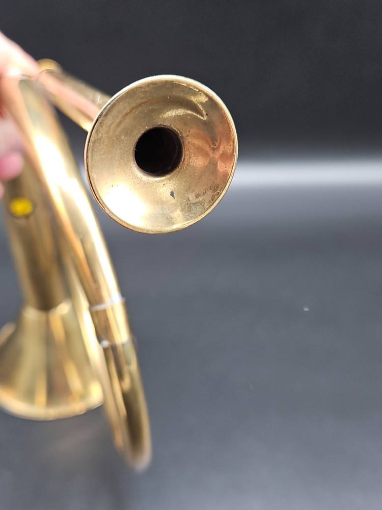 Vintage Decorative Solid Brass Horn India 13"