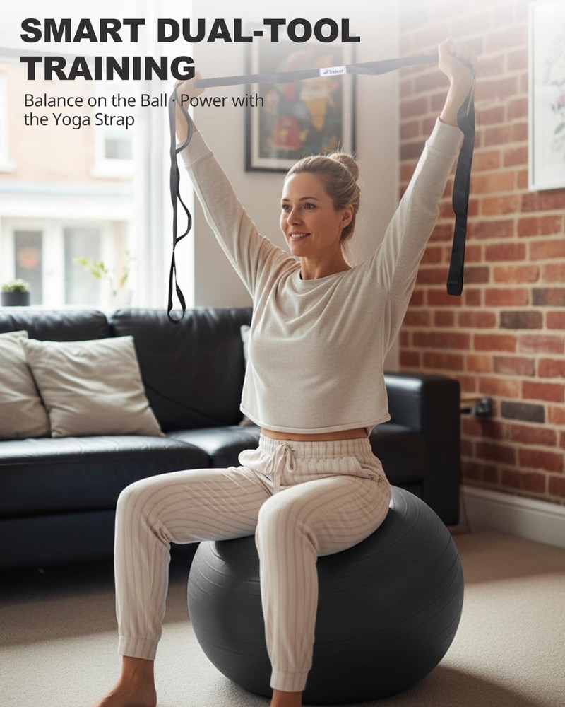 Versatile Exercise Ball with Quick Pump – Perfect for Core Strength & Stability