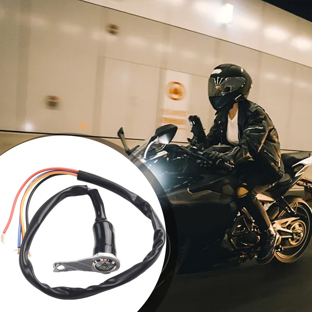 1 Pc Red-LED Motorcycle Switch ON+OFF Handlebar Mount Push Button 12V Work Light