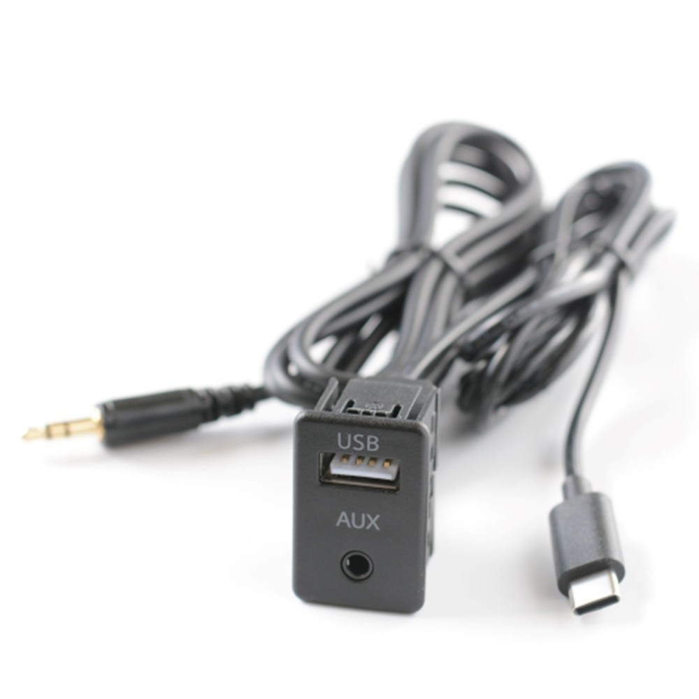 Center Console Car USB and AUX Port Panel Interface 145CM Extension Cable