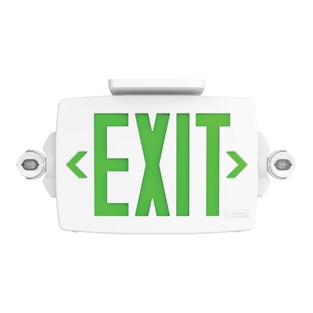 Lithonia Lighting Quantum LED Exit Sign Emergency Light Combo, Exit Sign and ...