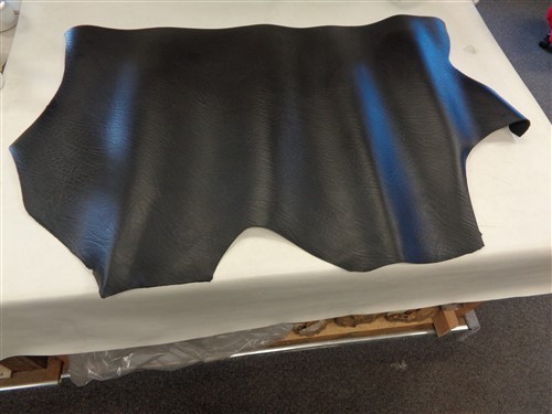 LEATHER HIDE BLACK TEXTURED 51 1/2" X 32"