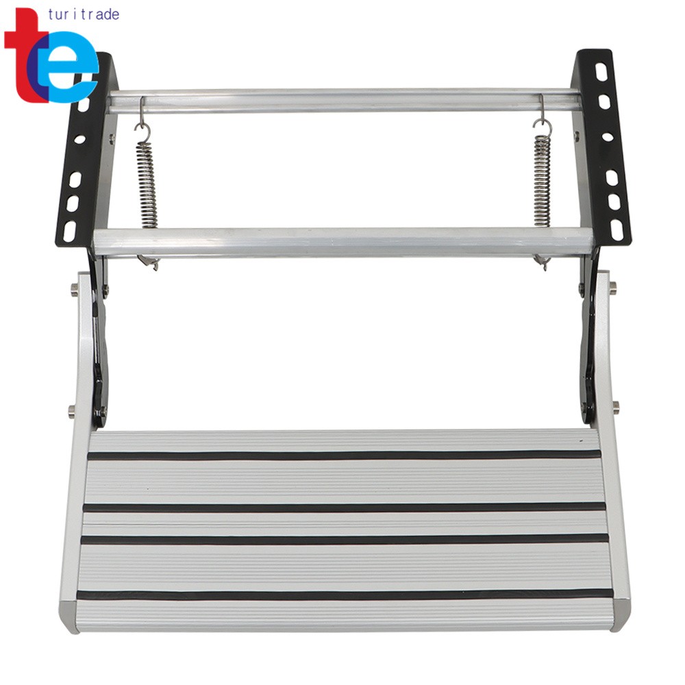 Aluminum 1 Step Pull Out Retractable RV Camper Platform Steps Stair Anti-Slip