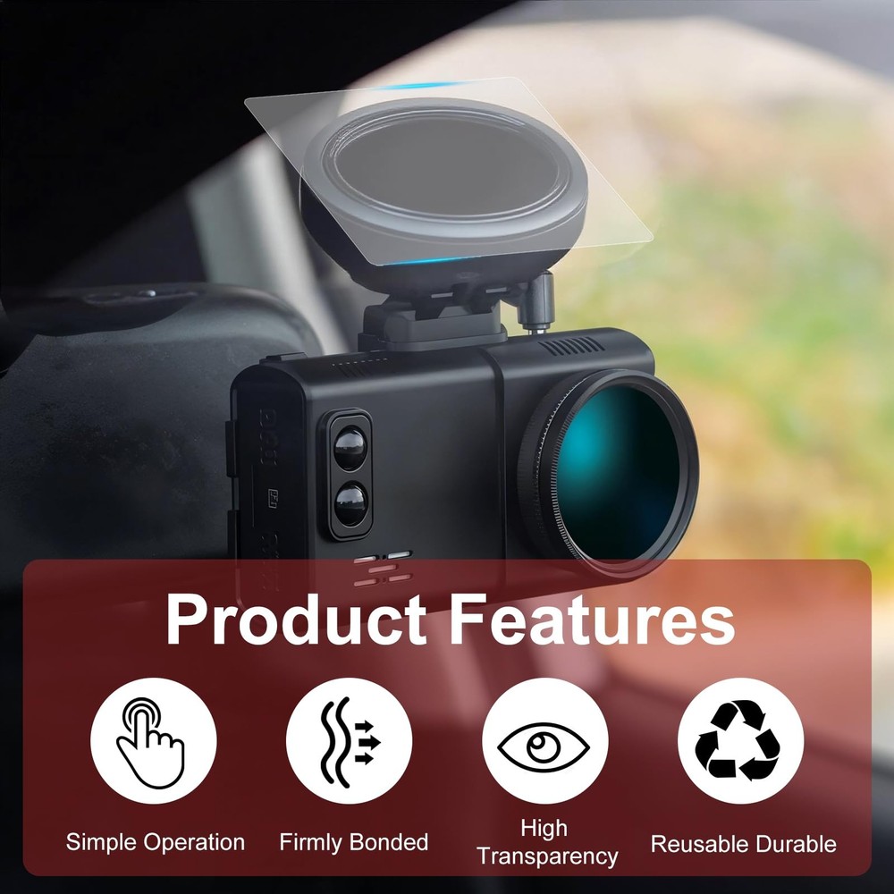 Electrostatic Sticker Mounting Dash Cam 20 PCS Double-Sided Adhesive Pad Elec...