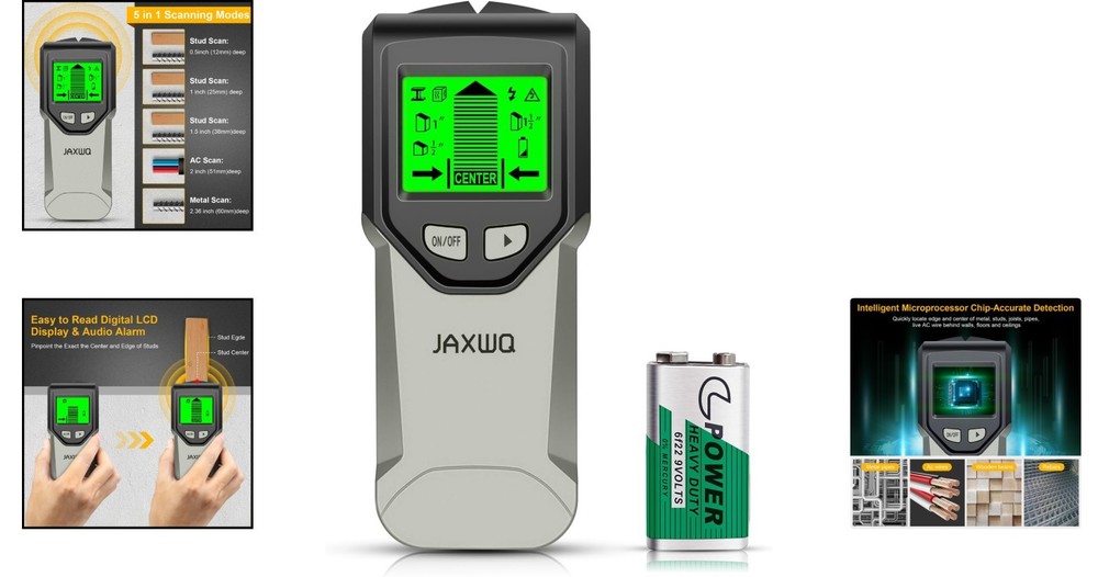 High Precision Wall Scanner - Multiple Modes for Safe Stud & Wire Detection