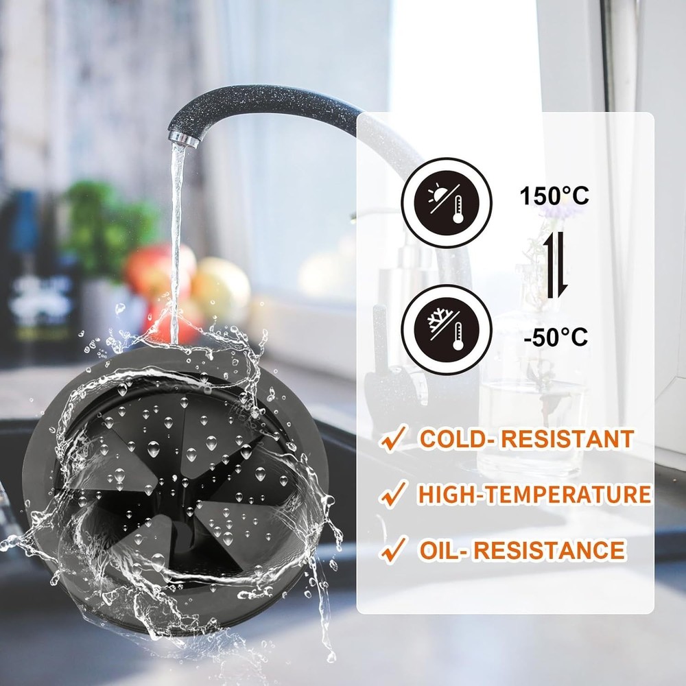 2Pc Garbage Disposal Splash Guard Sink Baffle, 3 1/8" Removable Garbage Disposal