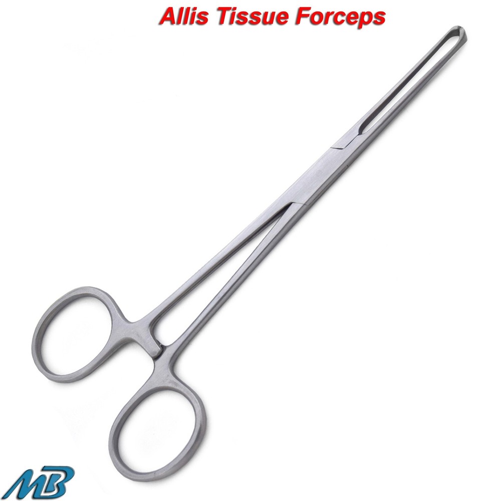 Surgical Allis Tissue Forceps Teeth Pickup Locking Pliers Dental Lab Instruments