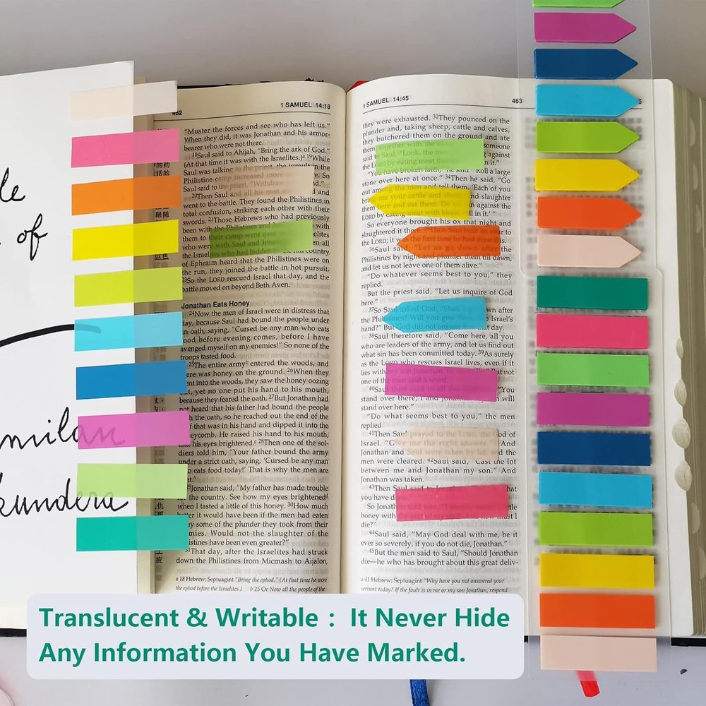 Books Tabs for Annotating, Stiy Tabs Clear Stiy Notes, Pa