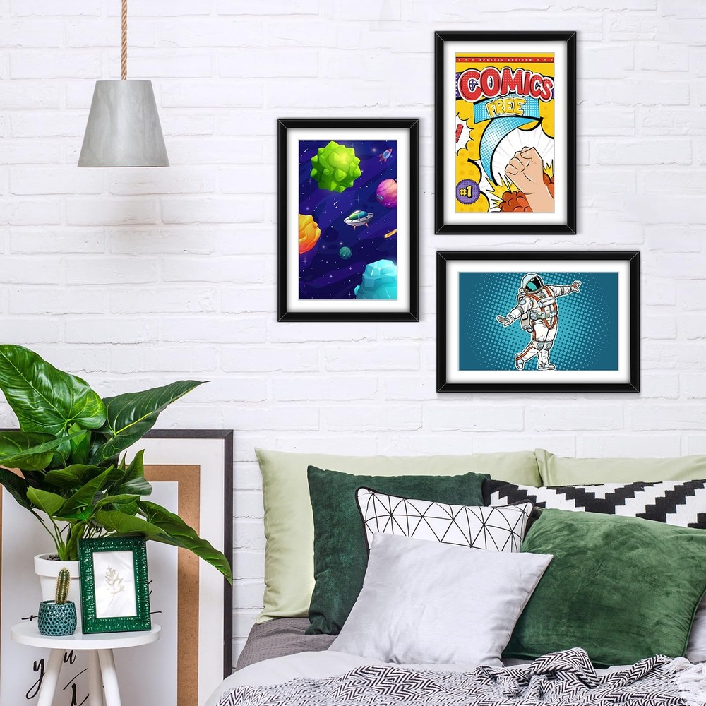 4 Pack Comic Book Frame for Wall, UV Protection Comic Picture Magazine Frames...