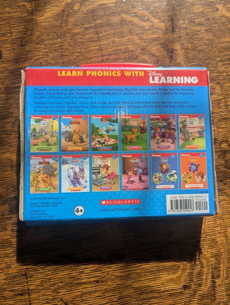 Disney Junior Phonics Reading Program Set 10 Books & 2 Workbooks