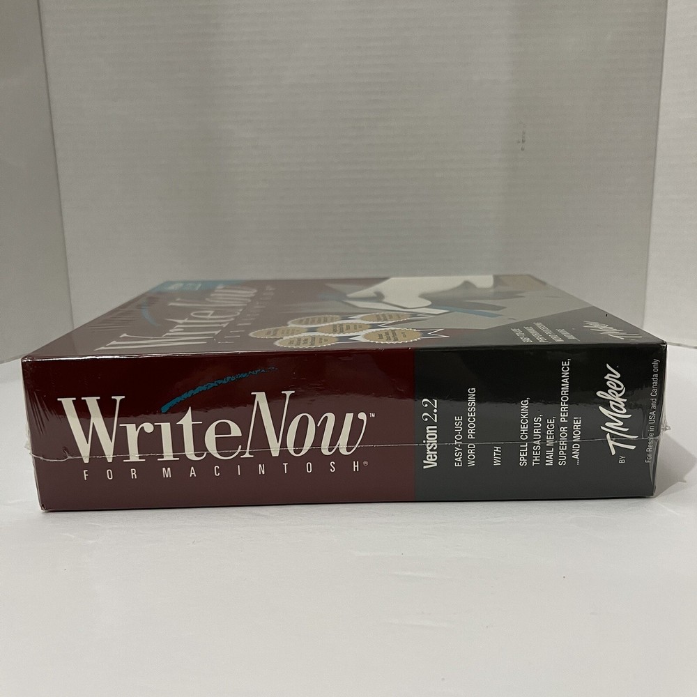 WriteNow Version 2.2 Macintosh T/Maker For Evaluation Use Only Vintage New