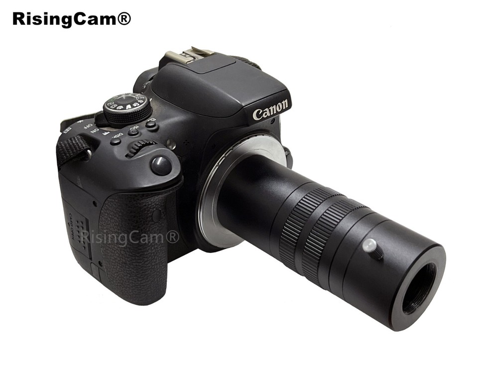 Focusable EF to C mount microscope adapter compatible for Canon DSLR Camera