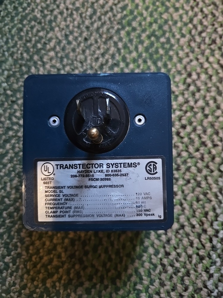 Transtector Systems 665T Model SL AC Surge Protector Plug-In