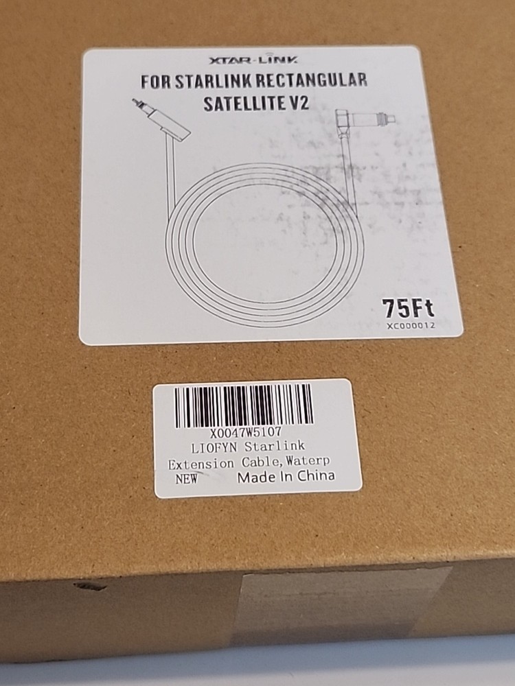 XTAR-LINK FOR STARLINK RECTANGULAR SATELLITE V2 75 FT - Free Shipping