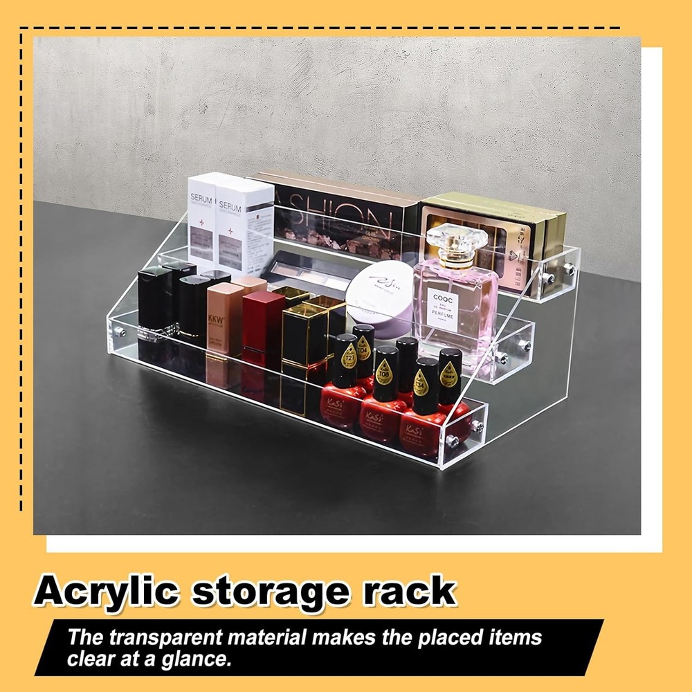 Acrylic Riser, 12inch 3 Tier Risers for Display Premium transparent