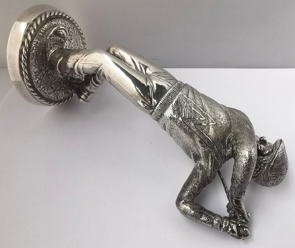 Large 8 Inch Solid Silver Golfer Figurine Or Trophy - Sheffield 1987