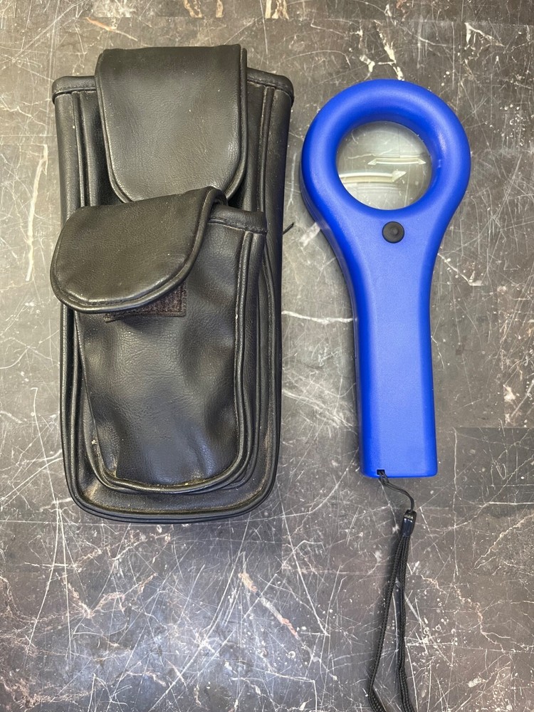 Lighted Magnifier Handheld with Leather Carrying Bag
