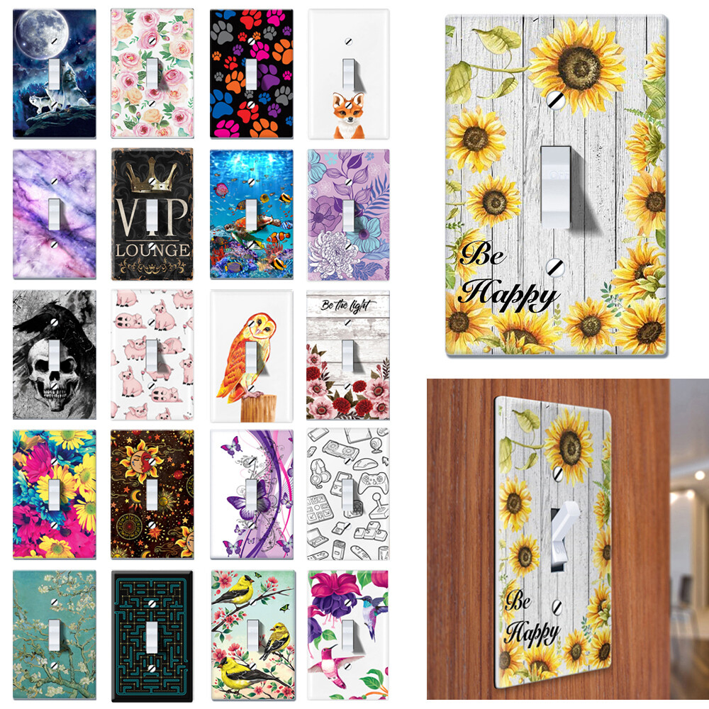 1-Gang Single Toggle Light Switch Wall Plate Decor Cover