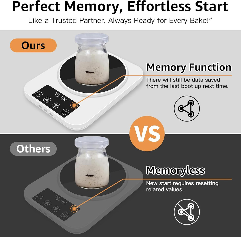 Sourdough Starter Warmer with Memory Function– 1°F Precision Temperature Control