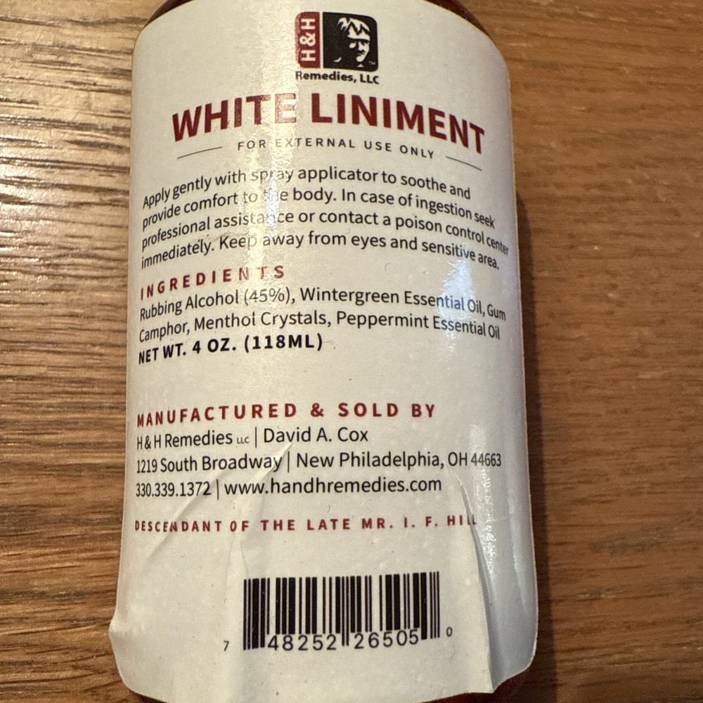 Remedies LLC White Liniment 4 Ounce