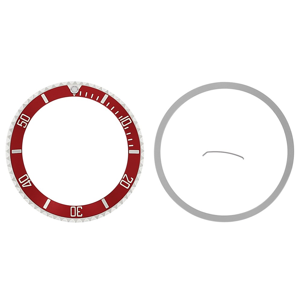 Bezel & Insert Rotating Assembly Kit For Rolex Submariner 16808, 16613 Red