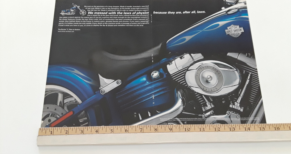 2008 HARLEY DAVIDSON THE ROCKER ORIGINAL 2 PAGE AD