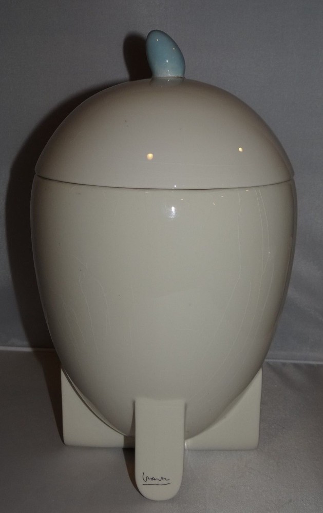 Micheal Graves Rocket Cookie Jar MARKED SIGNED Cracked Vintage