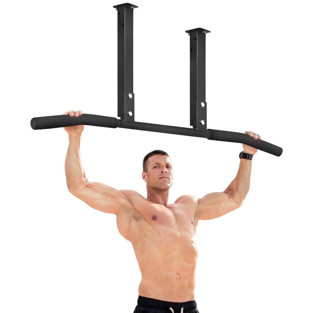 ATENTO Multifunctional Pull Up Bar for Ceiling Mount or Beam Mount, Black