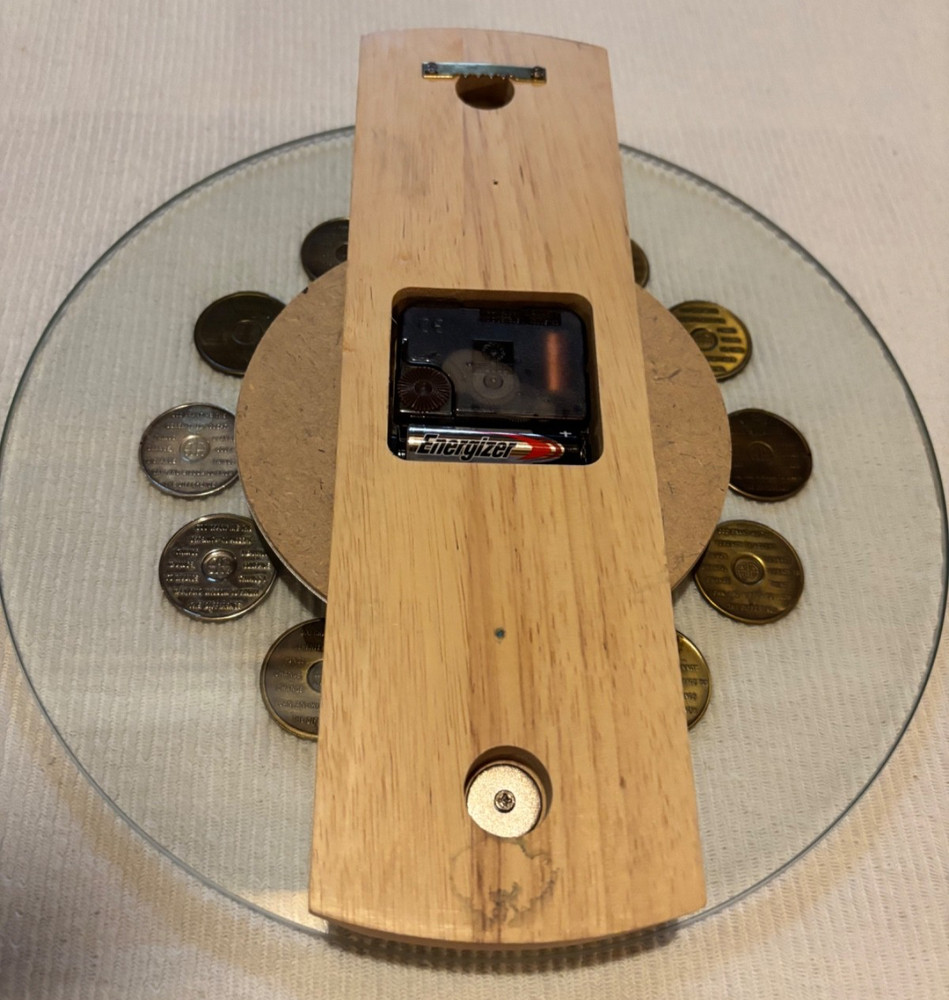SUPERB Alcoholics Anonymous Sobriety Chip Quartz Clock. Authentic Chips - READ!