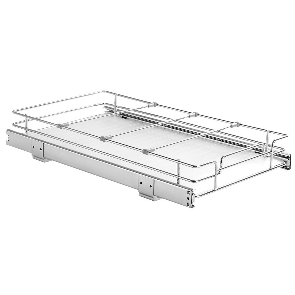 11"Wx21"Dx2.5"H Pull Out Cabinet Organizer, Heavy Duty Slide Out Pantry Sh