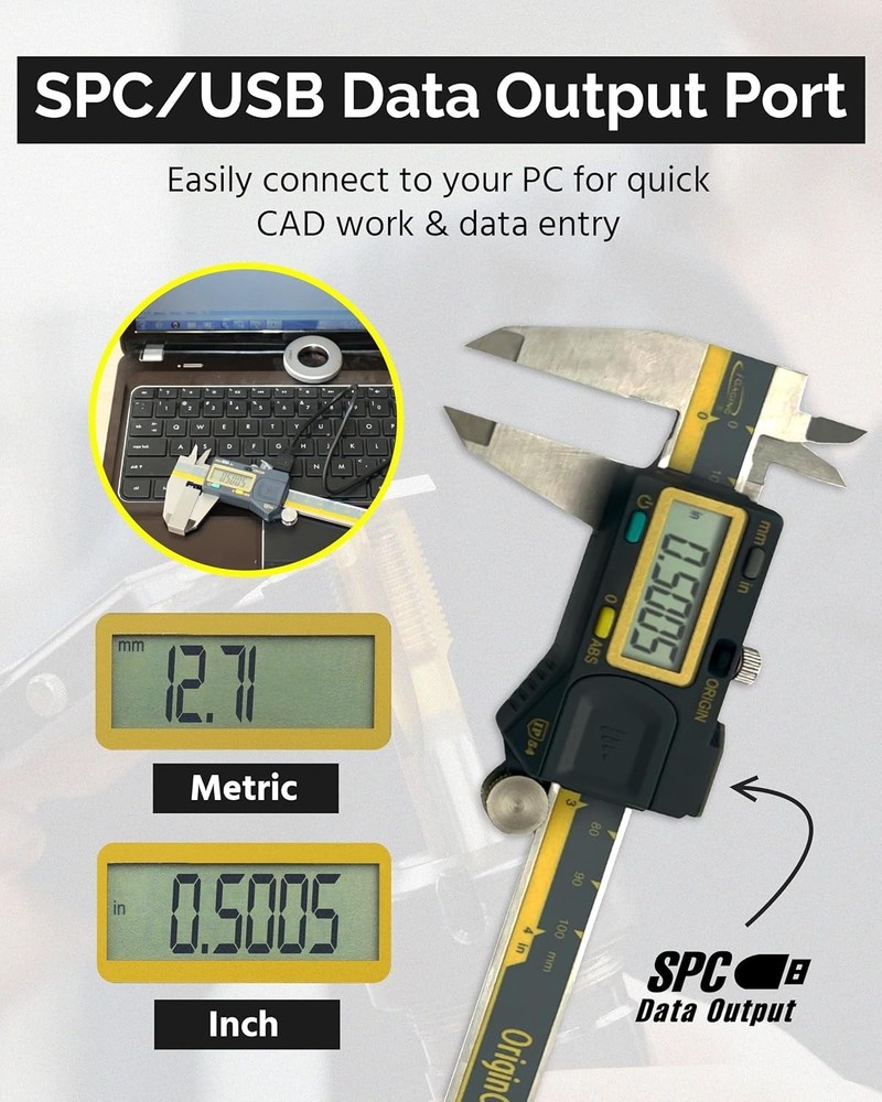 Absolute Origin Digital Caliper 0-8" - Accurate & Efficient Measurement Tool