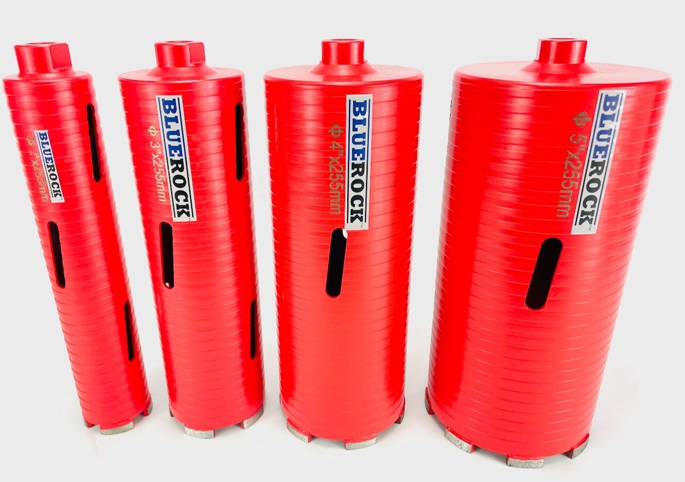 DRY Type 2", 3", 4", 5" Set Diamond Coring Bit - Concrete Core Drill by BLUEROCK