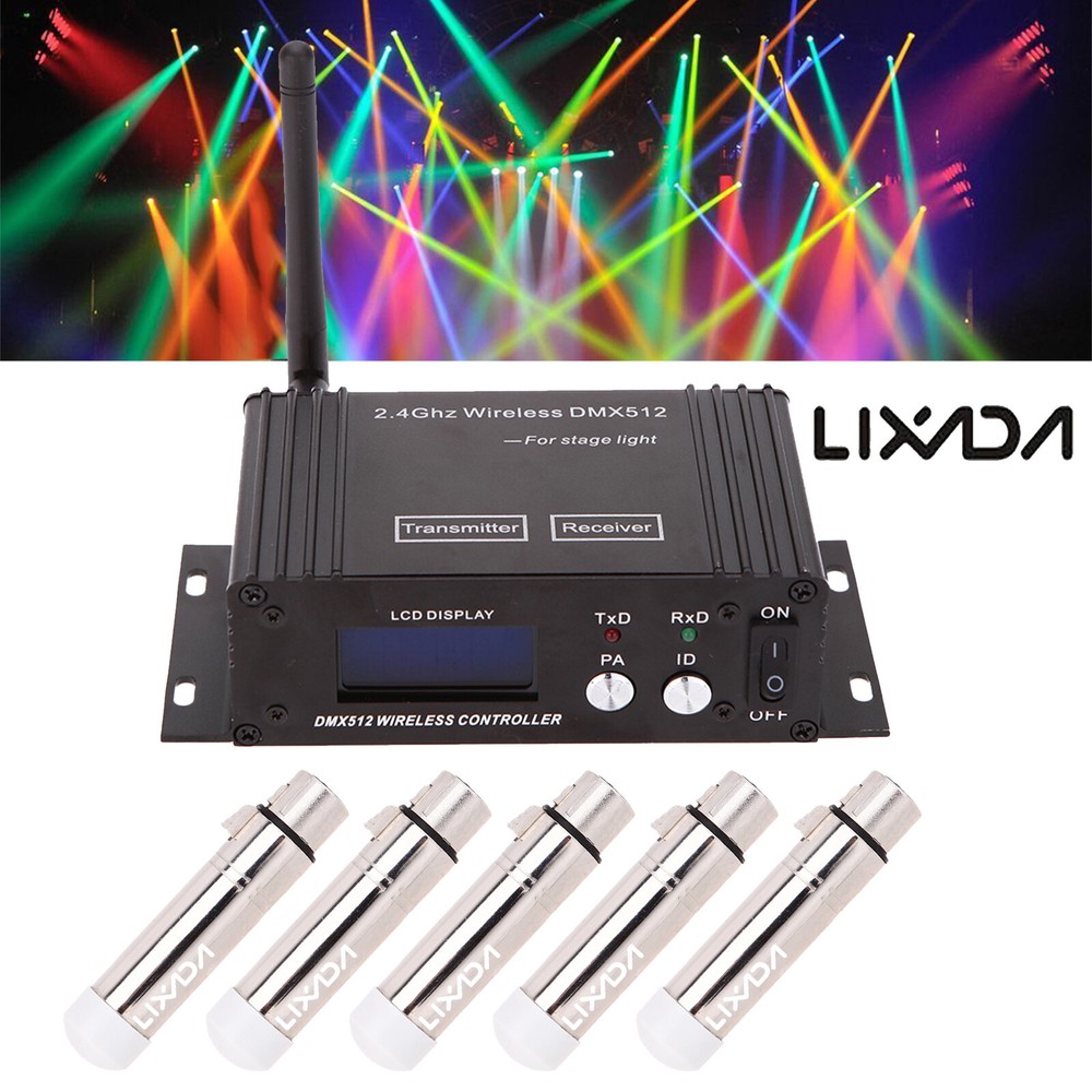 2.4G DMX512 Wireless Controller Transmitter Receiver LCD Display for Stage Light