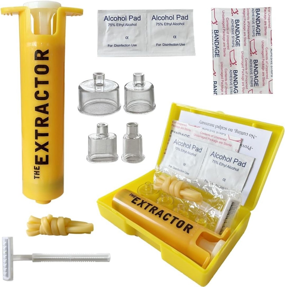 Snake Bite Kit for Humans Extractor Pump Tool First Aid for Safe Fast Emergency