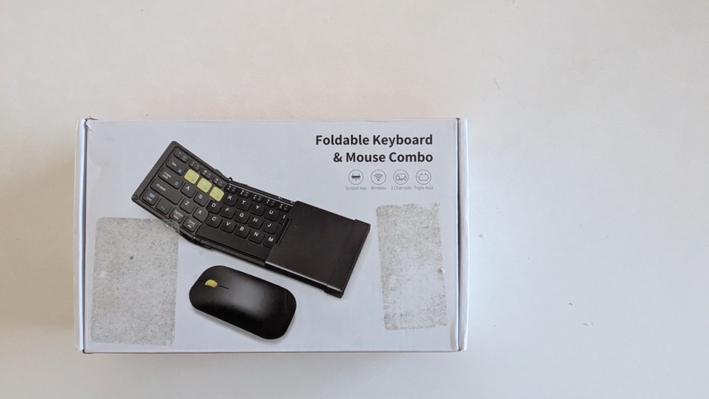 Foldable Wireless and Bluetooth Keyboard and Mouse Combo