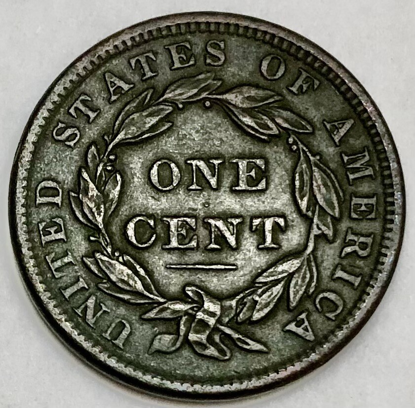 1838 Coronet Head Large Cent XF Details