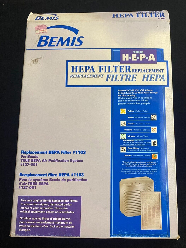 BEMIS HEPA FILTER REPLACEMENT #1103