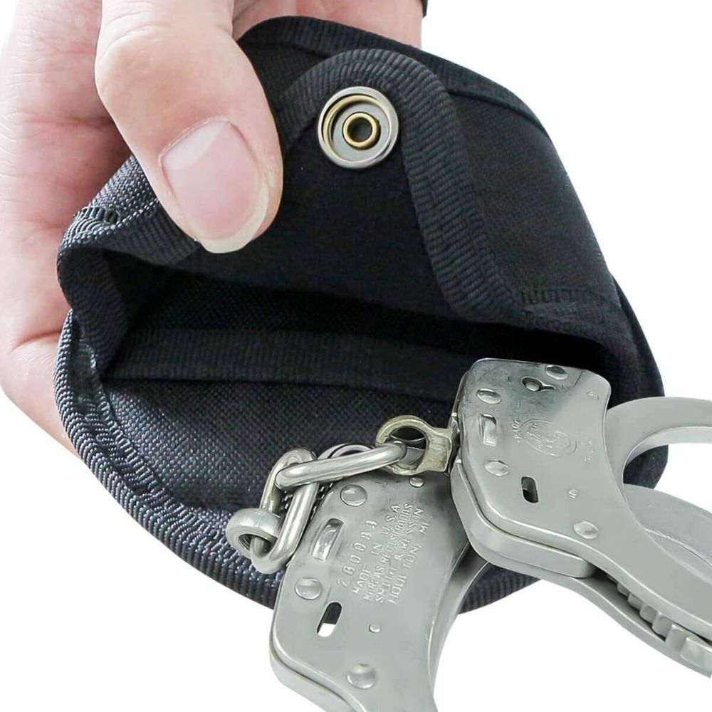 2 Pack Handcuff Case Nylon Open Top Handcuff Holder Pouch Fits Chain/Hinged Cuff