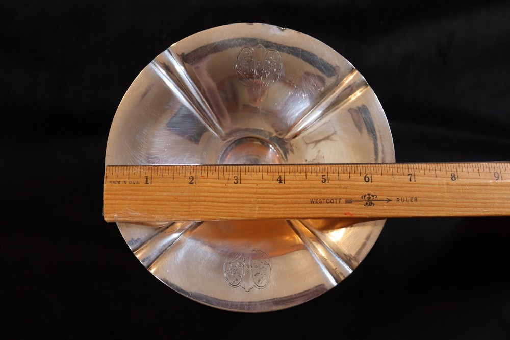 Vintage Silver Plated Footed Round Candy, Fruit, Server, Dish