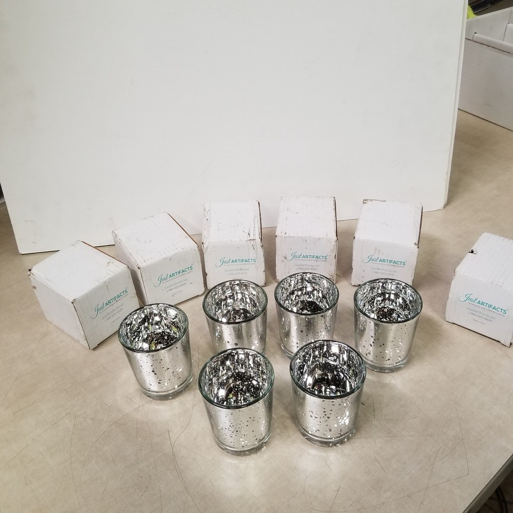 Just Artifacts MERCURY 2.75"H (6PCS, SPECKLED SILVER)