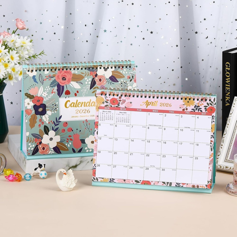 Compact 2026 Monthly Planner - Stylish Floral Design for Efficient Scheduling