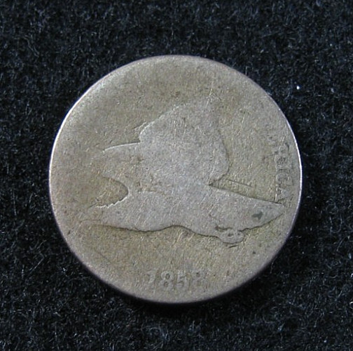 1858 - FLYING EAGLE CENT - Circulated