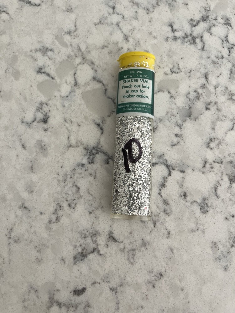 Glitter - vintage - silver