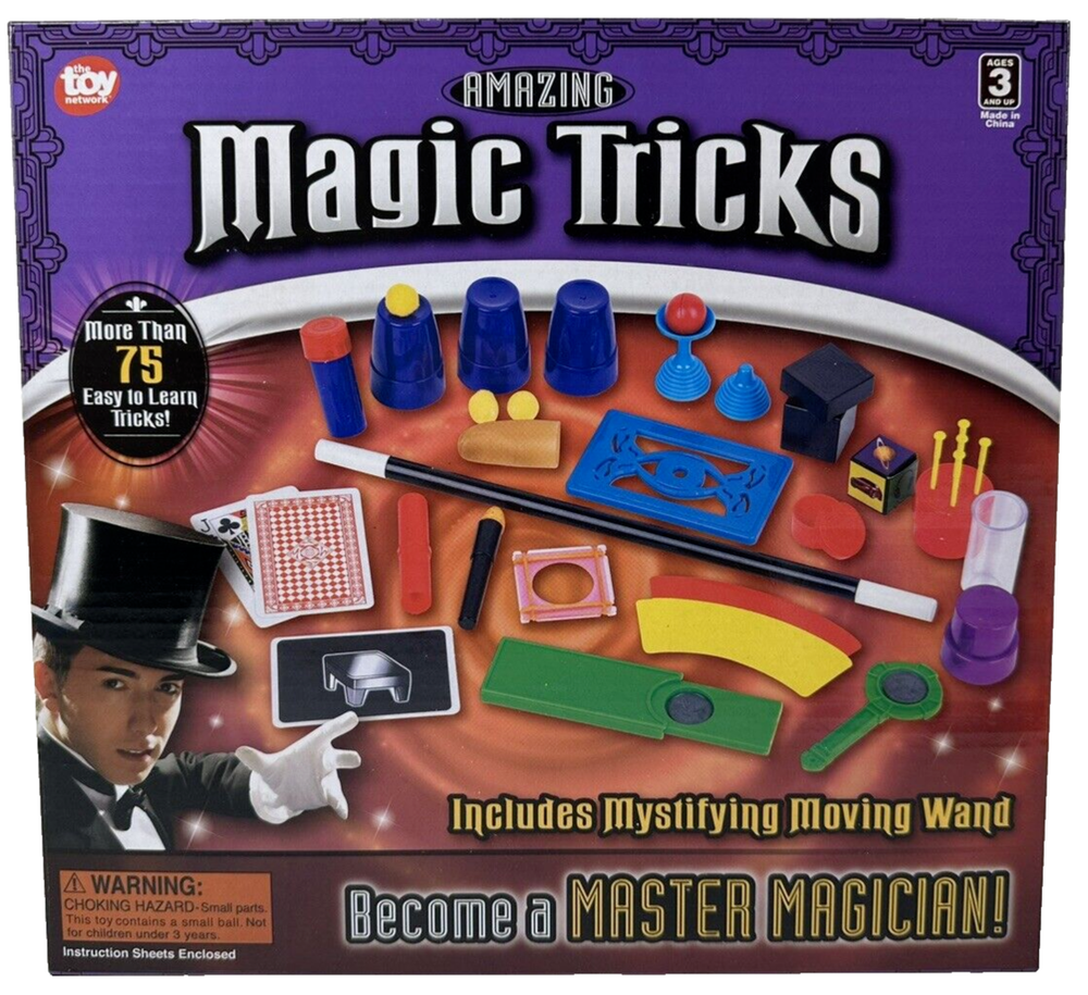 75 Amazing Magic Trick Set - Includes Magician's Wand