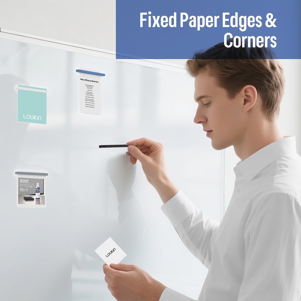 4 pcs Rectangular Magnets, Colorful Fridge Plastic Strips Embedded Magnets, D...