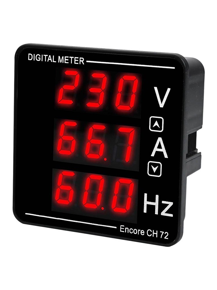 Combination Current Voltage Frequency Meter for Electromechanical Devices