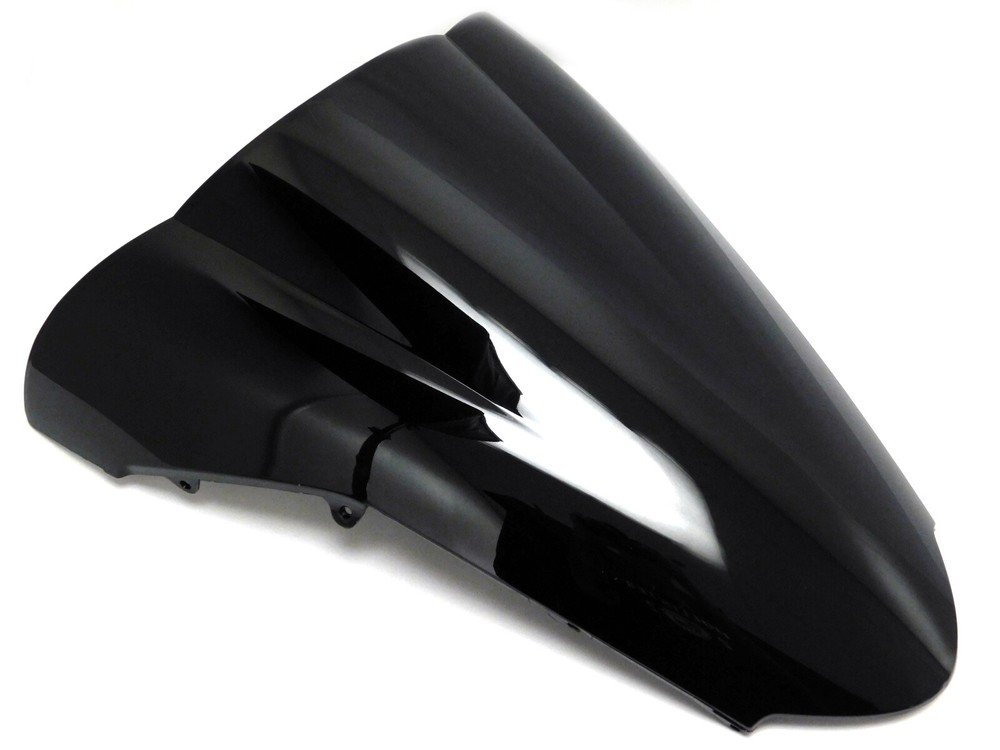 Black Double Bubble Windscreen Windshield for 2002-2013 Honda VFR800 Interceptor