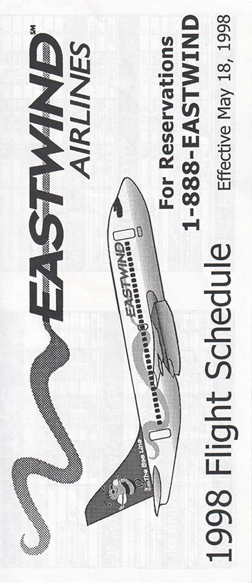 Eastwind Airlines timetable 1998/05/19